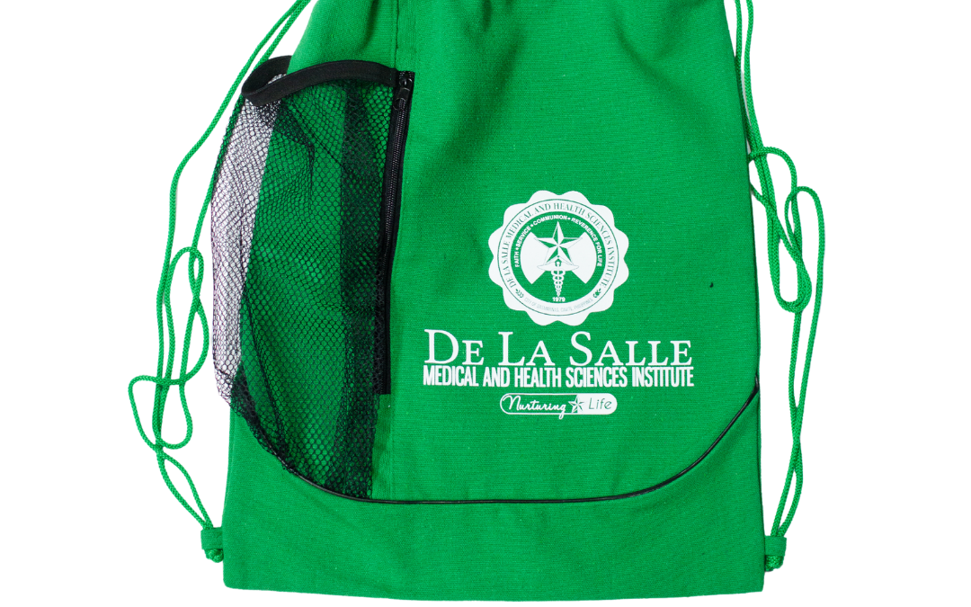 Drawstring Bag with Mesh Pocket