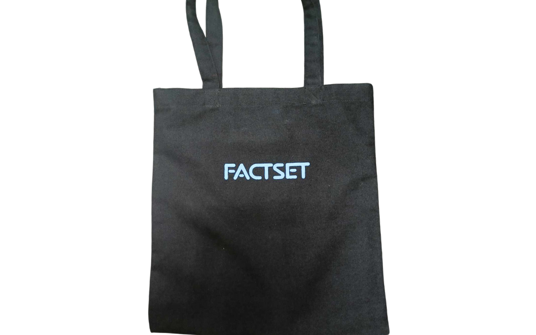 Flat Tote Bag with Logo Print (FACSET)