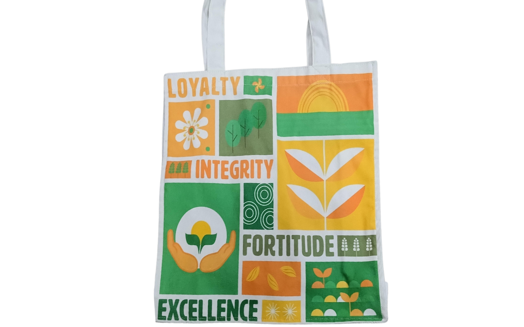 Flat Tote Bag with Full Color Artwork Print